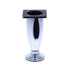 Picior conic Pongo reglabil din plastic H100, crom (4 buc)
