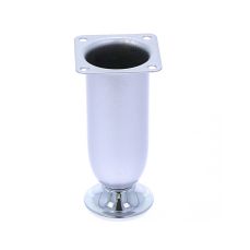 Picior mobilier Fulga conic reglabil din otel H100, satinat (4 buc)
