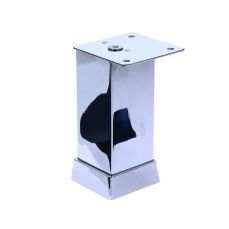 Picior patrat Uberto reglabil din aluminiu H100x40x40, crom (4 buc)