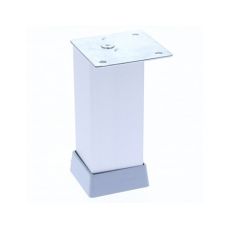 Picior patrat Uberto reglabil din aluminiu H100x40x40, satinat (4 buc)