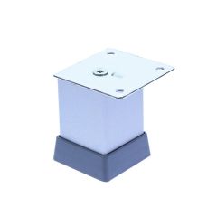 Picior patrat Uberto reglabil din aluminiu H80x40x40, satinat (4 buc)