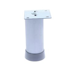 Picior sofa Clio rotund reglabil din aluminiu H100xD40, satinat (4 buc)