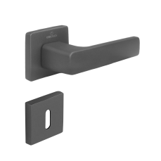Maner de usa CEBI ZIP FLAT compozit gri inchis cu rozeta patrata pentru cheie