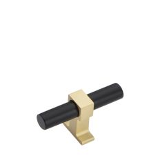 Buton din aluminiu System Cayo SY8969.134.000, auriu-negru mat