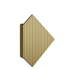 Maner din aluminiu Costa 064 mm, auriu lucios 