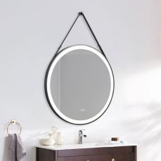 Oglinda rotunda cu LED Museo Gloss, cadru aluminiu si carcasa sigilata, Ø600 mm