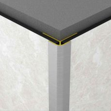 PROFIL AL COLT EXTERIOR ALB ROCKO TILES 2800 MM