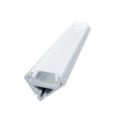 Set profil LED PVC dispersor + aluminiu aparent triunghiular 2.5 ml