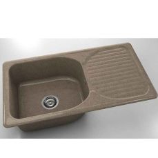 Chiuveta cu blat dreapta/stanga Fat Classic 90 x 49 cm, white frappe 343