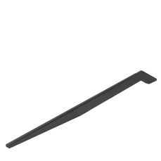 Maner din aluminiu Mimoza 128 mm, gri fumuriu