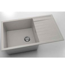 Chiuveta cu blat dreapta/stanga Fatgranit 80 x 49 cm, light grey 1005