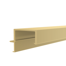 Profil din aluminiu tip C Gola LED corp superior orizontal 4.2 m, auriu