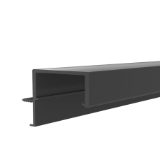 Profil din aluminiu tip C Gola LED corp superior orizontal 4.2 m, negru