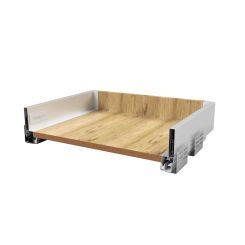 Sertar metalic Thin Line cu glisiera sincron extragere totala cu amortizare H88 L350, alb