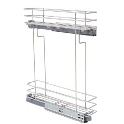 Cos Jolly 150x450, culisare laterala cu glisiera TANDEM BLUM, extragere partiala, corp de 200 mm, crom
