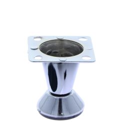 Picior conic Dino reglabil din aluminiu H50, crom