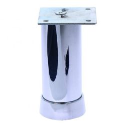 Picior sofa Clio rotund reglabil din aluminiu H80xD40, crom