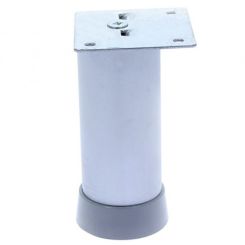 Picior sofa Clio rotund reglabil din aluminiu H60xD40, satinat