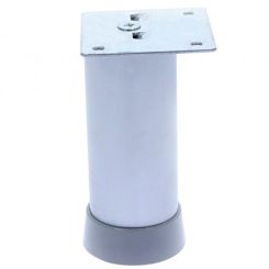 Picior sofa Clio rotund reglabil din aluminiu H80xD40, satinat