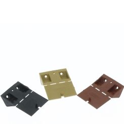 Colțar din plastic triunghiular cu capac, negru