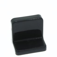 Demontabil din metal tip L cu mască din plastic, negru