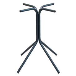 Picior central Quadro din oțel cu baza 4 brațe H720, negru