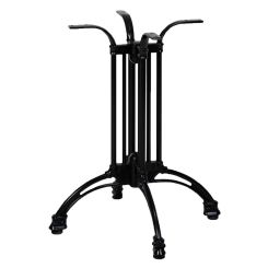 Picior central Spider din aluminiu cu baza 4 brațe H710, negru