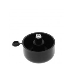 Picior sofa Zeno rotund reglabil din plastic H27xD47, negru (4 buc)