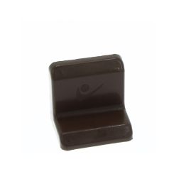 Demontabil din metal tip L cu mască din plastic, maro (10 buc)
