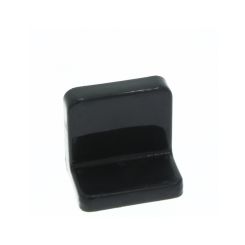 Demontabil din metal tip L cu mască din plastic, negru (10 buc)