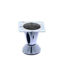 Picior conic Dino reglabil din aluminiu H50, crom (4 buc)