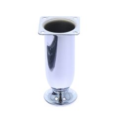Picior mobilier Fulga conic reglabil din otel H100, crom (4 buc)