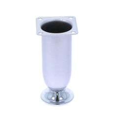 Picior mobilier Fulga conic reglabil din otel H100, satinat (4 buc)