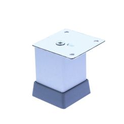 Picior patrat Uberto reglabil din aluminiu H80x40x40, satinat (4 buc)