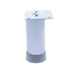 Picior sofa Clio rotund reglabil din aluminiu H100xD40, satinat (4 buc)