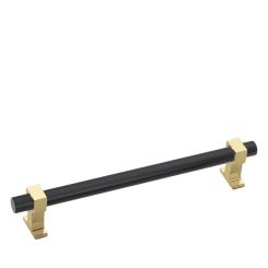 Maner din aluminiu System Indyo 224 mm, auriu-negru