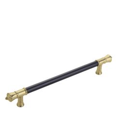 Maner din aluminiu System Yago 192 mm, auriu-negru lucios