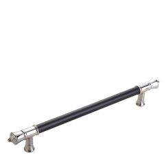 Maner din aluminiu System Yago 192 mm, nichel-negru lucios