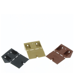Coltar din plastic triunghiular cu capac, maro (10 buc)