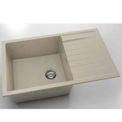 Chiuveta cu blat dreapta/stanga Fat Avangard 80 x 49 cm, beige 1003