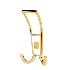 Cuier Fiesta din metal auriu cu ornament plastic alb