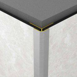 PROFIL AL COLT EXTERIOR ALB ROCKO TILES 2800 MM