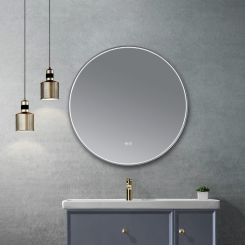 Oglinda rotunda cu LED Museo Royal, cadru aluminiu si carcasa sigilata, Ø600 mm