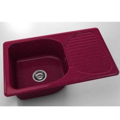 Chiuveta cu blat dreapta/stanga Fat Classic 80 x 49 cm, silver violet 20