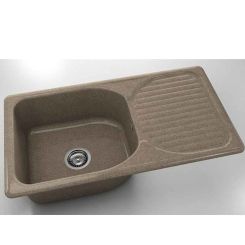 Chiuveta cu blat dreapta/stanga Fat Classic 90 x 49 cm, white frappe 343