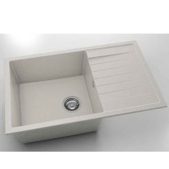 Chiuveta cu blat dreapta/stanga Fat Avangard 80 x 49 cm, white 1001