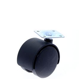 Rotilă Rotila din plastic negru D40 cu flansa metalica, 20 kg | Regency